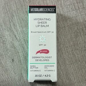 MDSOLARSCIENCES Hydrating Sheer Lip Balm SPF 30 in Shade Blush New In Box